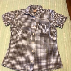Carhartt short sleeve plaid women’s shirt - large